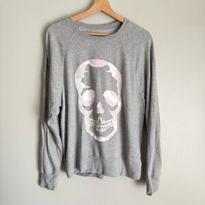 Zadig & Voltaire upper skull camo crewneck sweatshirt grey pink size small